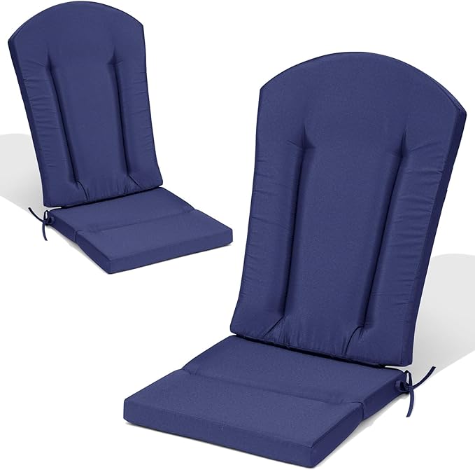 Crestlive Products Adirondack Chair Cushion Outdoor Rocking Chair Cushion Water Resistant 50x20 Inch High Back Patio Replacement Cushions, Navy