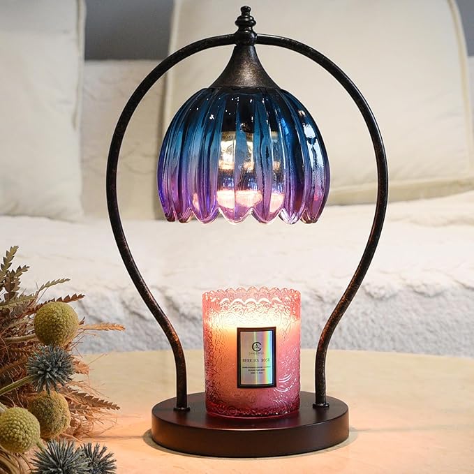 Timer Candle Warmer Lamp: Dimmable Candle Warmer Wax Melts Warmers for Jar Candles with 2 Bulbs, Birthday Gifts for Men Women, House Warming Gifts New Home Decor for Bedroom Living Room