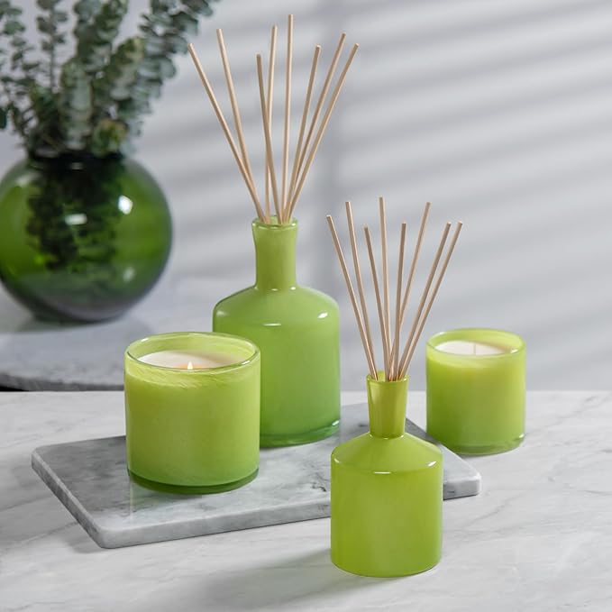 LAFCO New York Classic Candle, Rosemary Eucalyptus - 6.5 oz - 50-Hour Burn Time - Reusable, Hand Blown Glass Vessel - Made in The USA