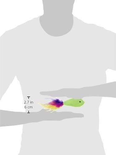 SmartyKat (9 Count) Fish Flop Crinkle Catnip Cat Toys - Multi Color, 9 Count