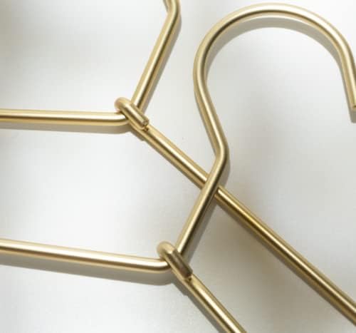 30 Pack Gold Matt Metal Wire Hangers Coat Suit Clothes Hangers with Notches,16.5" Heavy Duty Durable Hangers for Adult, Shirt Dress Pants Hanger Space Saving Legging Organizer