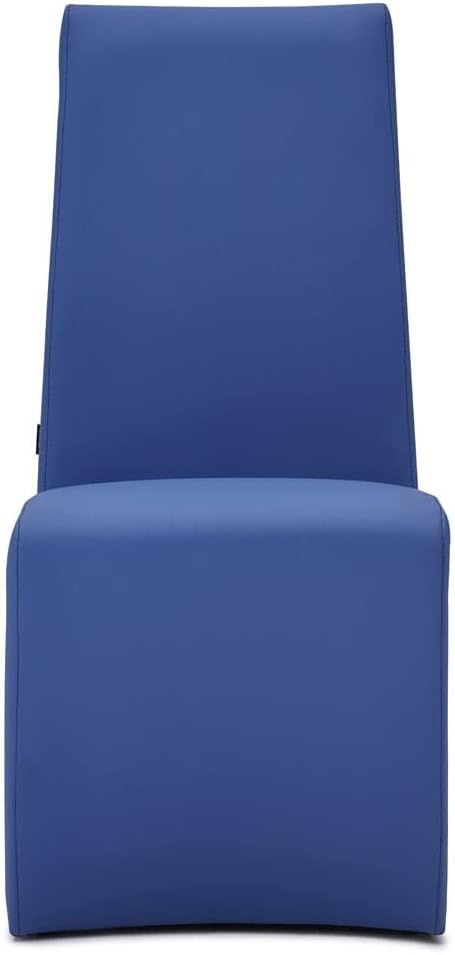 Zuri Boston High Back Modern Leatherette Dining Chair - Dark Blue