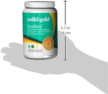 Solid Gold Cat & Dog Multivitamin Powder - Kelp Powder, Omega 3 & Vitamins for Dental, Digestive, Immune, Skin & Coat Health - Multi Vitamin for Dogs & Cats - Cat & Dog Food Additive Supplement - 1lb