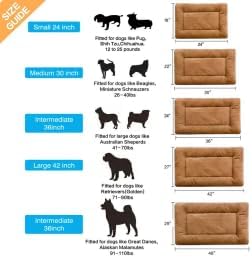 Dog Crate Pad Washable Dog Bed for Crate Medium Cozy Mat 36-Inch Camel | Ultra Soft Kennel Pad,Anti-Slip Bottom,Fits for Most Metal Crates,Comfortable Sleeping Pet Mat