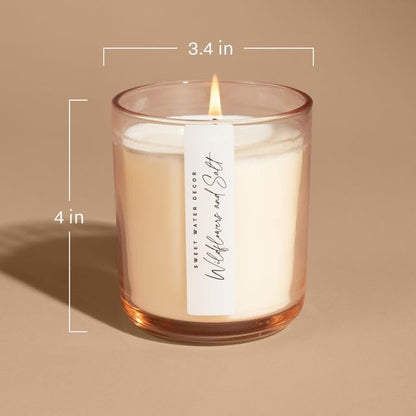 Sweet Water Decor Warm and Cozy Candle - Pine Cinnamon & Fir Winter Scented Soy Candles for Home - 12oz Sandstone Jar, 50+ Hour Burn Time, Made in The USA