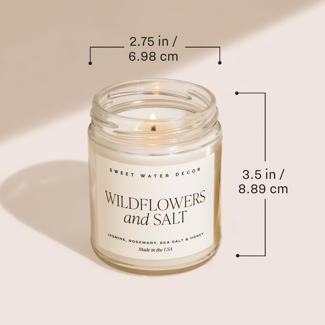Sweet Water Decor Warm and Cozy Candle - Pine Cinnamon & Fir Winter Scented Soy Candles for Home - 9oz Clear Jar, 40 Hour Burn Time, Made in The USA