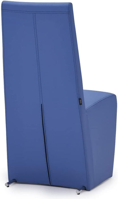 Zuri Boston High Back Modern Leatherette Dining Chair - Dark Blue