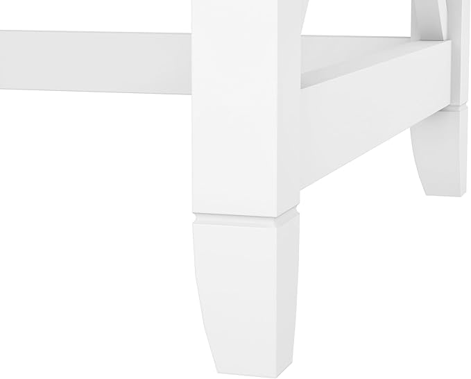 Bush Furniture Key West Modern Farmhouse L-Shaped Desk L Desk for Home Office in Pure White and Shiplap Gray 60W Corner Desk