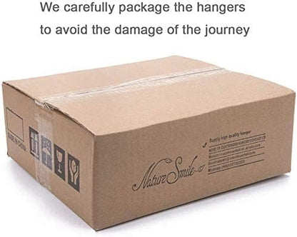 Nature Smile Non Slip PVC Coating Sweater Hangers,Dress Suit Coat Hangers,Shoulder Bump Free Golf T Shirts Clothes Hangers (White Color 20 Pack)