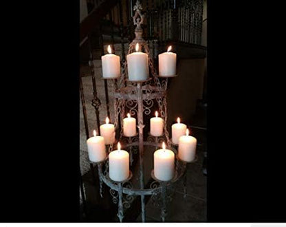 3 X 4 Inch Pillar Candles Set of 12 Bulk Event Pack Round Unscented Premium Wax White Pillar Candles for Wedding, Spa, Party, Birthday, Holiday, Bath, Home Decor (3X4 White)