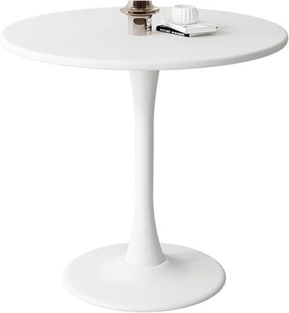 White Round Table 24 inch, Modern Round Dining Table, Mid Century Coffee Table, White Tulip Round Table for Living Room and Kitchen