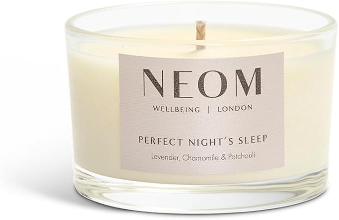NEOM- Perfect Night's Sleep Scented Candle, Travel Size | Lavender & Jasmine | Essential Oil Aromatherapy Candle | Scent to Sleep