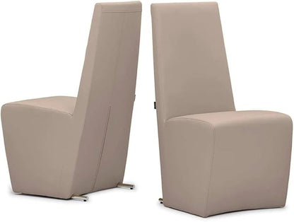 Zuri Boston High Back Modern Dining Chair, Taupe