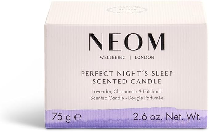 NEOM- Perfect Night's Sleep Scented Candle, Travel Size | Lavender & Jasmine | Essential Oil Aromatherapy Candle | Scent to Sleep