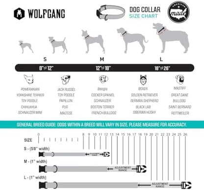 Wolfgang Heavy Duty, Adjustable Dog Collar with Quick Release Nylon Buckle for Walking & Training, MarbleSwirl Print, Small