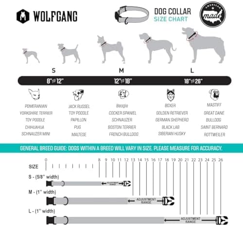 Wolfgang Heavy Duty, Adjustable Dog Collar with Quick Release Nylon Buckle for Walking & Training, GreatEscape Print, Small
