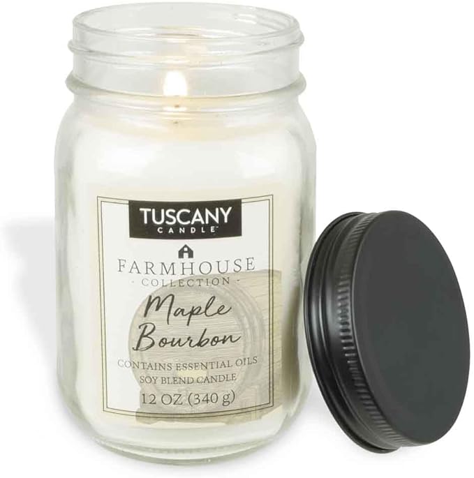 Tuscany Candle Maple Bourbon Scented Candle, 12 oz – Farmhouse Collection