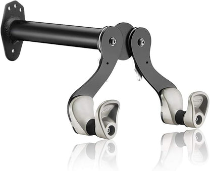 Ibera Bike Wall Mount - Secure Bike Storage up to 18kg with Adjustable Frame Holder & Soft Rubber Cradles - Garage Bike Rack for Road, MTB, Kids, Hybrid Bikes - Easy Installation & Space-Saving Design