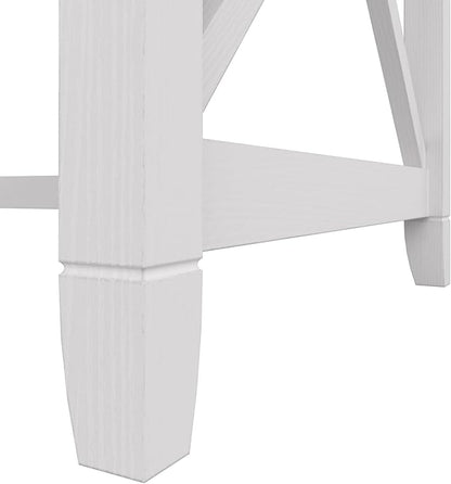 Bush Furniture Key West 48W Writing Desk in Pure White Oak