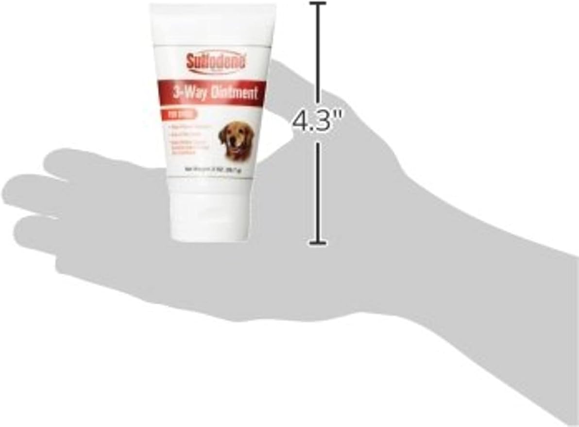 Sulfodene Dog Wound Care 3-Way Ointment, Relieves Pain & Prevents Infection For Dog Cuts, Scrapes, Bites and Injuries, 2 Ounce