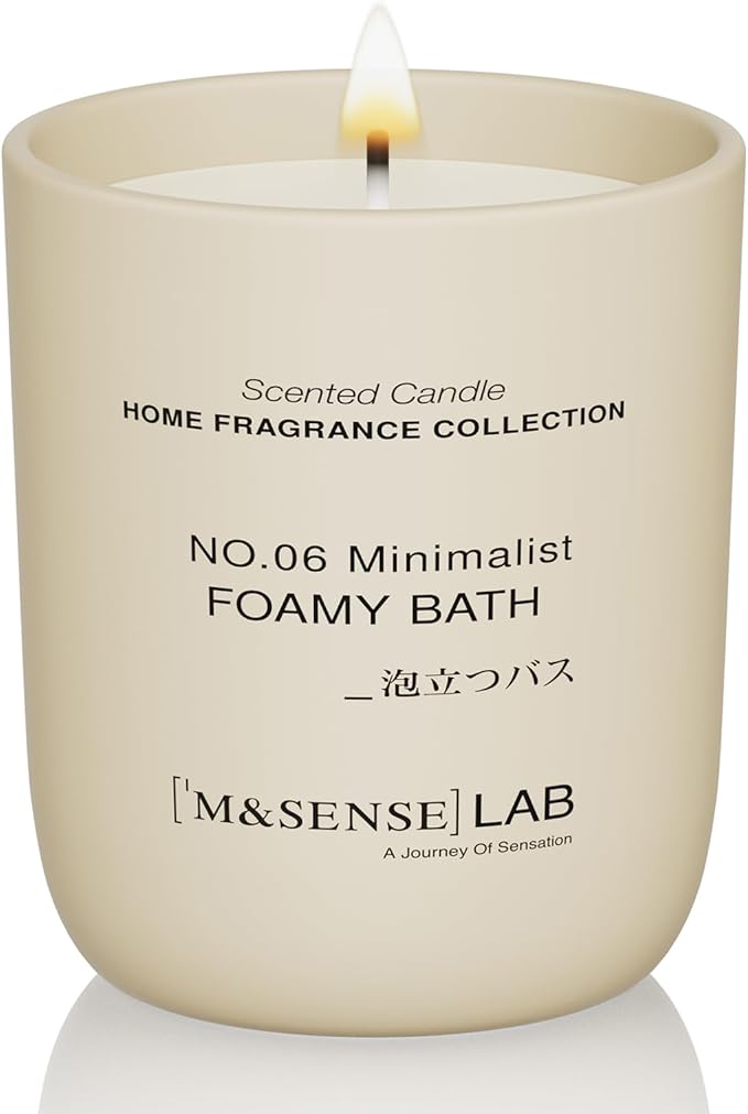 M&SENSE Natural Soy Candle| Fruit Nectar | 5.3 oz | Minimalist Christmas Scented Candle for Relaxation, Gifting, Home Décor | for Bedroom, Office, Party Small
