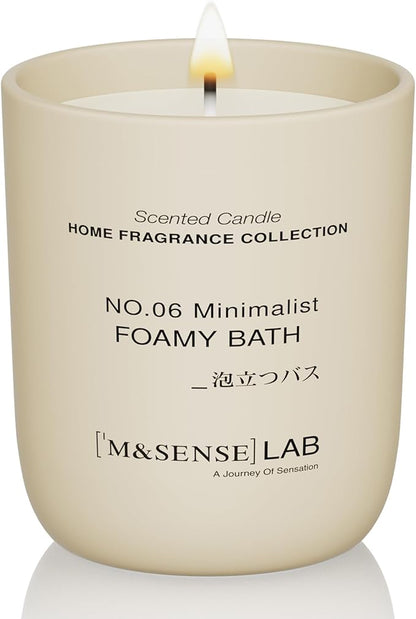 M&SENSE Natural Soy Candle| Fruit Nectar | 5.3 oz | Minimalist Christmas Scented Candle for Relaxation, Gifting, Home Décor | for Bedroom, Office, Party Small