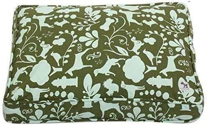 Molly Mutt Sheepy Wool-Filled Crate Pad, GOTS-Certified 100% Organic Cotton Canvas Cover with Soft 100% Natural Wool Insert, Ideal for Dog Bed or Kennel, Amarillo by Morning, 42" x 28" x 2.5"