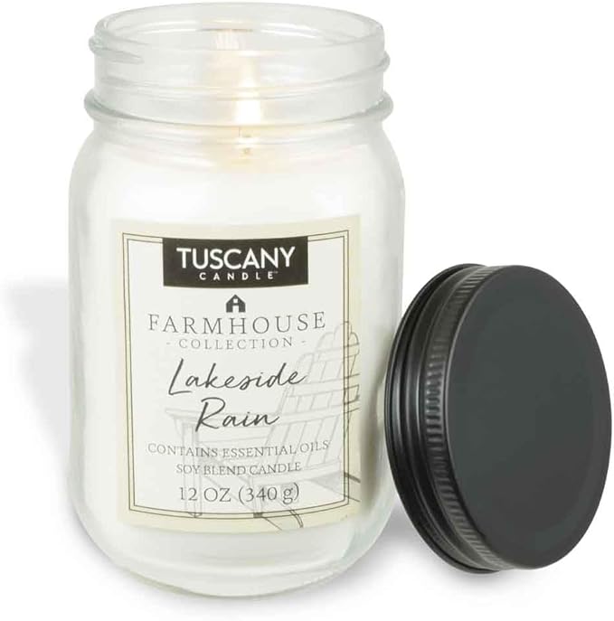 Tuscany Candle Lakeside Rain Scented Candle, 12 oz – Farmhouse Collection