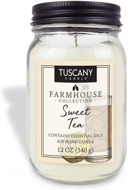 Tuscany Candle Sweet Tea: Black Tea, Sugar & Citrus Scented Candle, 12 oz – Farmhouse Collection