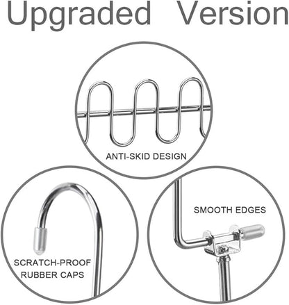 Meetu Magic Cloth Hanger Space Saving Hangers Metal Closet Organizer for Wardrobe Organization (Pack of 4)