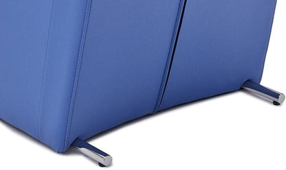Zuri Boston High Back Modern Leatherette Dining Chair - Dark Blue