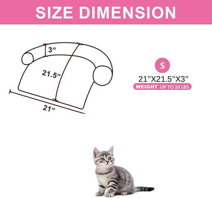 Tinaco Luxurious Calming Dogs/Cats Bed Mats, Dog Pad Washable Removable Couch Cover, Plush Long Fur Mat for Pets, Waterproof Lining, Perfect for Small, Medium and Large Dogs and Cats (Pink, 21"x21")