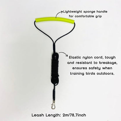 Adjustable Bird Harness with Elastic Leash, Pet Parrot Harness and Leash, Adjustable Training Design Anti-Bite, Bird Nylon Rope with Cute Wing for Conure (Green,Sulphur-Crested Cockatoo)