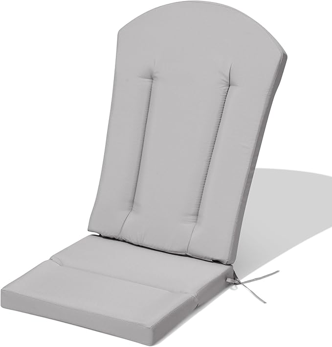 Crestlive Products Adirondack Chair Cushion Outdoor Rocking Chair Cushion Water Resistant 50x20x2 Inch High Back Patio Replacement Cushions, Light Grey