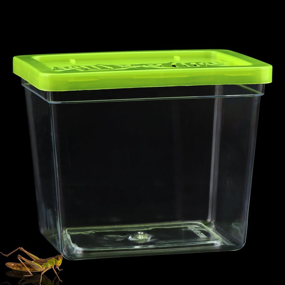 48 Pack Small Plastic Reptile Carrier Tarantula Enclosure Breeding Box Hatching Container for Spider Snail Turtle Hermit Crab Insect (3.9 x 2.9 x 3.1 Inch)
