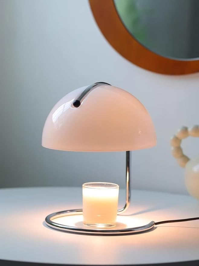 Wax Melt Warmer Lamp, Decorative Candle Wax Melter with Dimmer (White)