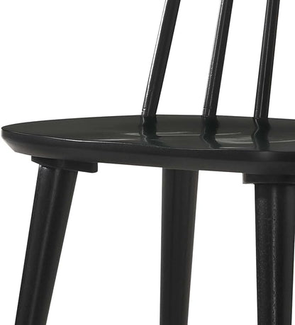 DUHOME Black Windsor Wooden Dining Chairs Set of 8, Wood Dining Room Chair Black Spindle Side Kitchen Room Country Farmhouse Chairs