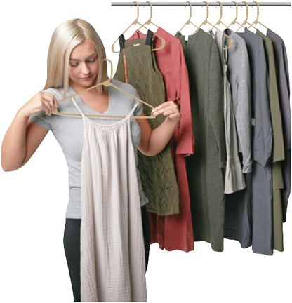 Sharpty Plastic Hangers Clothes Hangers for Clothing, Closet, Coats & Shirts - Durable, Thick, Tough & Space Saving - for Everyday Standard Use, Room Essentials & Basics - 20 Pack - Beige