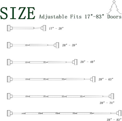 WesGen Garland Hanger for Front Door Frame, Adjustable 17"- 82" Heavy-Duty Garland Holder for Door Frame Christmas & Halloween Decorations, Wreaths, Lights, No-Drill, Damage-Free
