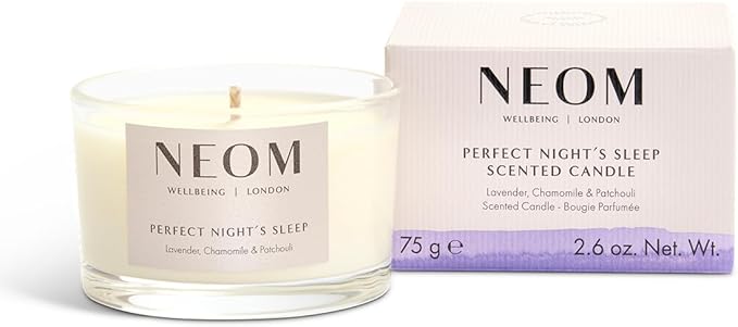 NEOM- Perfect Night's Sleep Scented Candle, Travel Size | Lavender & Jasmine | Essential Oil Aromatherapy Candle | Scent to Sleep