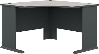 Bush Business Furniture Series A 48W Corner Desk in White Spectrum and Slate, Small Computer Table for Home or Professional Office