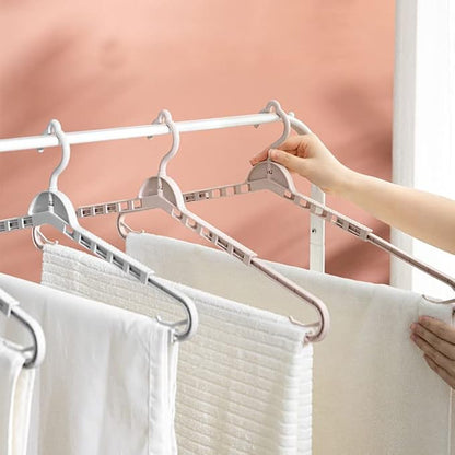 4 Pack Extra Large Hangers Big Clothes Hangers Enlarge Adjustable Shoulder 16.5"-26" Drying Hanger Sturdy for Wide Polos Tops Cardigans Quilt Bath Towel Big and Tall Shirts (Light Pink)
