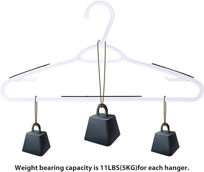 30 Pack Bendable Plastic Hangers Light-Weight Non-Slip Clothes/Suit Hangers(Black)