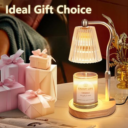 Mothers Day Gifts,Candle Warmer Lamp with Timer Dimmer Adjustable Height,Vintage Home Decor for Scented Jar