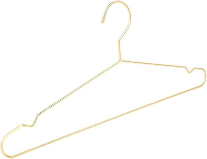 17.7" Strong Metal Wire Clothes Hangers, Coat Hanger, Standard Suit Hangers, Metal Shirt Dress Hanger Rack, 30 Pack, Gold
