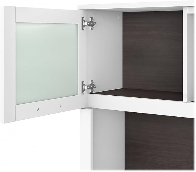 Bush Furniture File Drawer Accommodates Letter-Size documents While Box Drawer Stores Office Supplies and Utensils