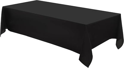 Rectangle Tablecloths 60x84 Inch 1 Pack Black Tablecloth Washable Decorative Linen Polyester Table Cloths for Dining Table Banquets Buffet Parties and Wedding