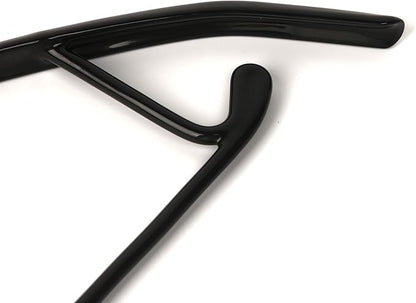 Non-Slip Rubber Coated Metal Hangers No Shoulder Bump, Set of 5/10 Heavy Duty Contour Sweater Hangers for Shirts Coats Dresses or Suits, Rust-Free Closet Clothes Organizer, 16.5”, Black