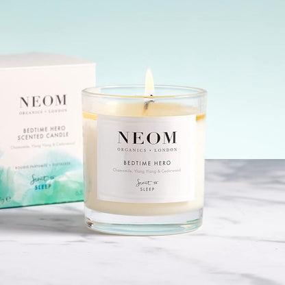 Neom- Bedtime Hero Luxury Candle, 1 Wick | Ylang Ylang & Chamomile | Essential Oil Aromatherapy Candle |Scent to Sleep