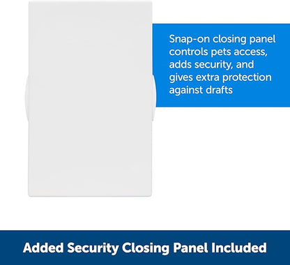 PetSafe Plastic Pet Door - Easy Install for Wood, PVC Metal & Paneled Doors - Rust-Free Plastic Frame - Flap Dimensions 8 1/4" W x 12 1/4" H - for Medium Dogs Weighing Up to 40 lb